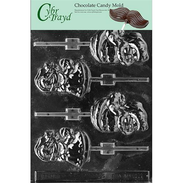 Claus Lollies  Chocolate Candy Mold in Sealed Protective Poly Bag Imprinted with Copyrighted Cybrtrayd Molding Instructions Cybrtrayd Life of the Party C032 Mr and Mrs 